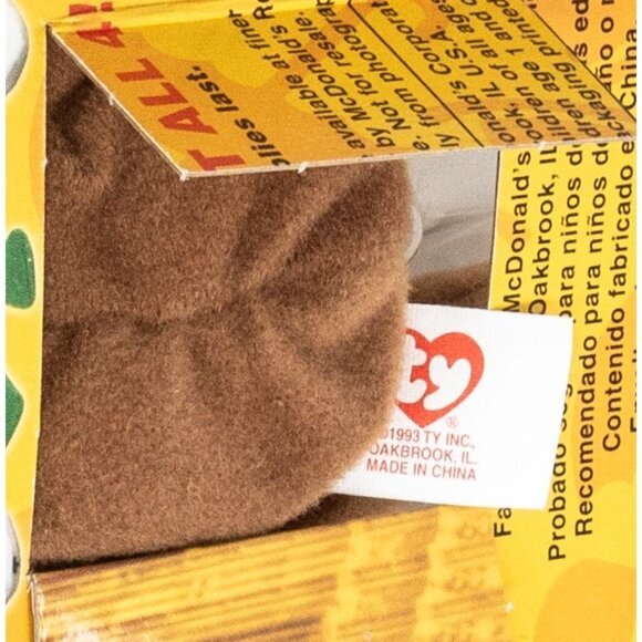 Collectible Britannia The Bear 1999 Ty Beanie Baby Rare Error 1993 OakBrook McDo - Picture 3 of 4